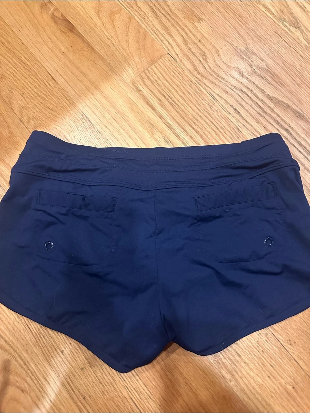 Athleta Small Navy Performance Swim Shorts and Halter Tube top